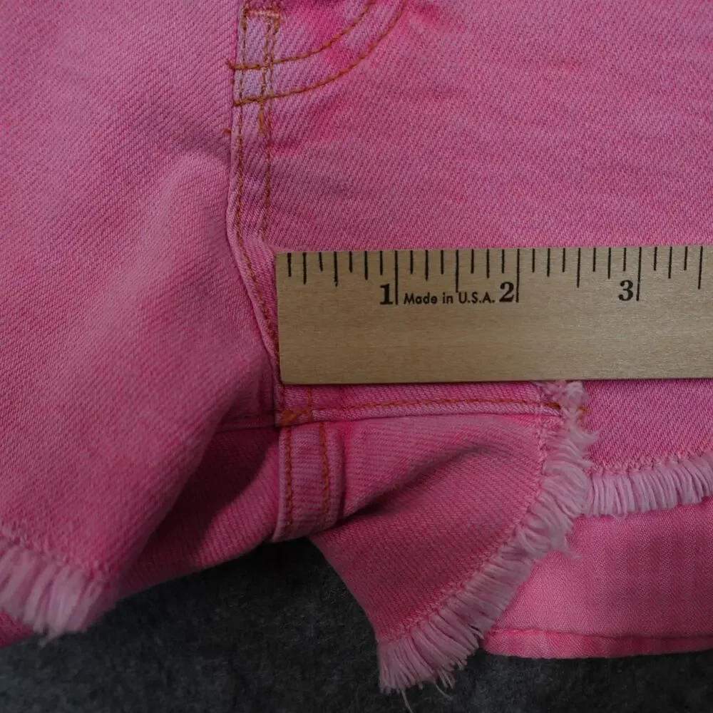 Sundry Shorts Womens‎ 24 NWT Exposed Pocket Pink Cut Off Festival Denim